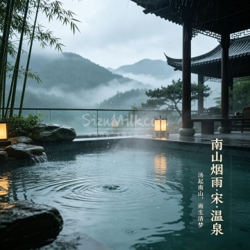 南山烟雨.宋.温泉