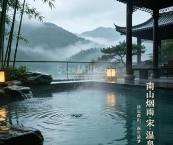 南山烟雨.宋.温泉